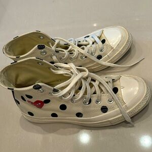 CONVERSE Chuck Taylor COMME des GARCONS Shoe 8 Polk a dot